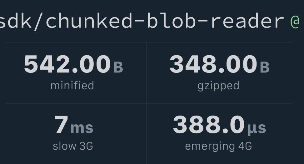  aws sdk chunked blob reader bundlephobia