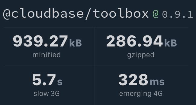 @cloudbase/toolbox v0.9.1 Bundlephobia