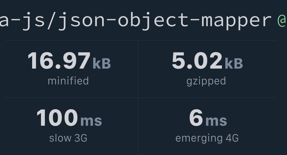  deja js json object mapper v1 4 0 bundlephobia