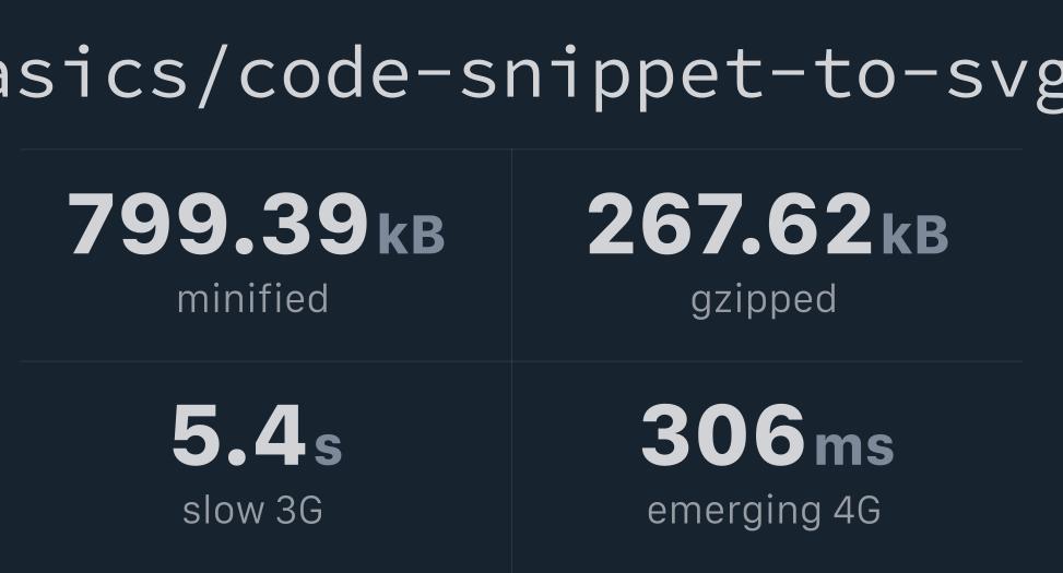 @js-basics/code-snippet-to-svg Bundlephobia