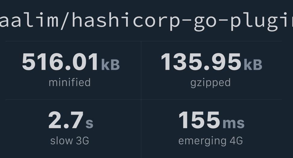  lukekaalim hashicorp go plugin bundlephobia