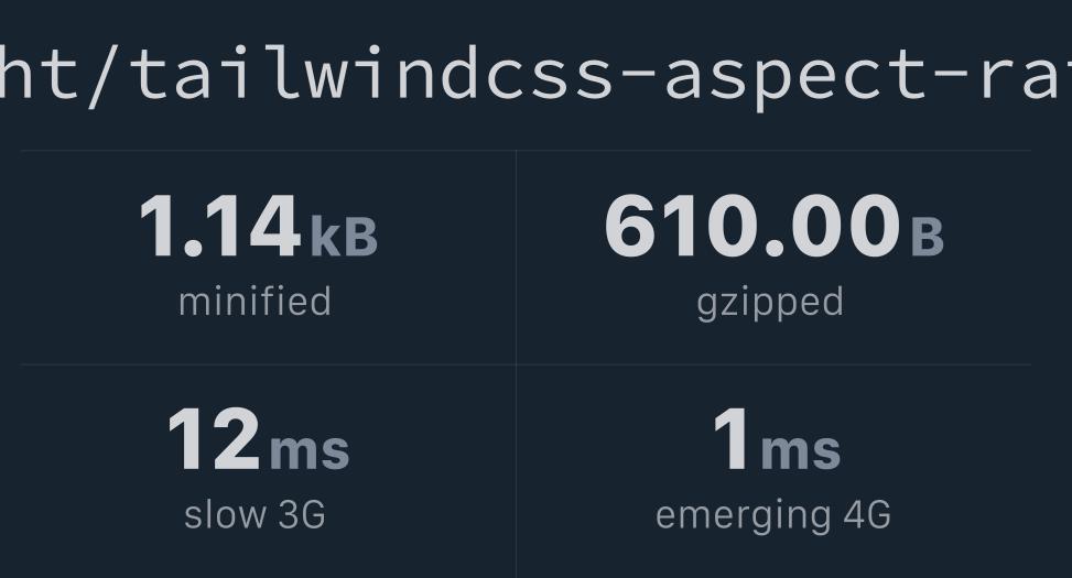 pixleight-tailwindcss-aspect-ratio-bundlephobia