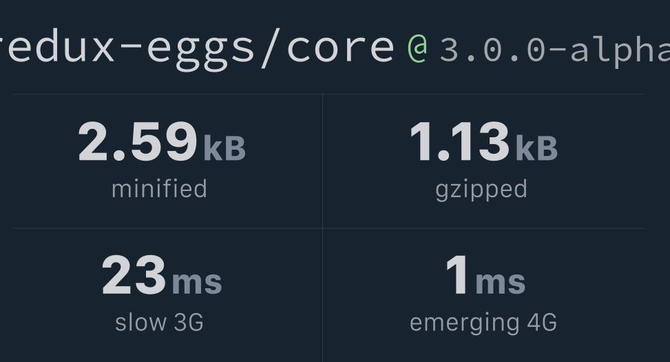 reduxeggs/core Bundlephobia