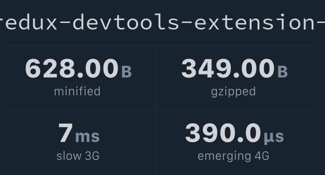@reduxjs/redux-devtools-extension-fork v0.0.1 Bundlephobia