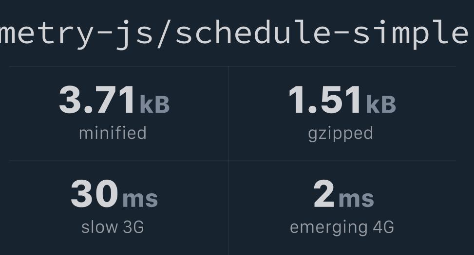 telemetryjs/schedulesimple Bundlephobia