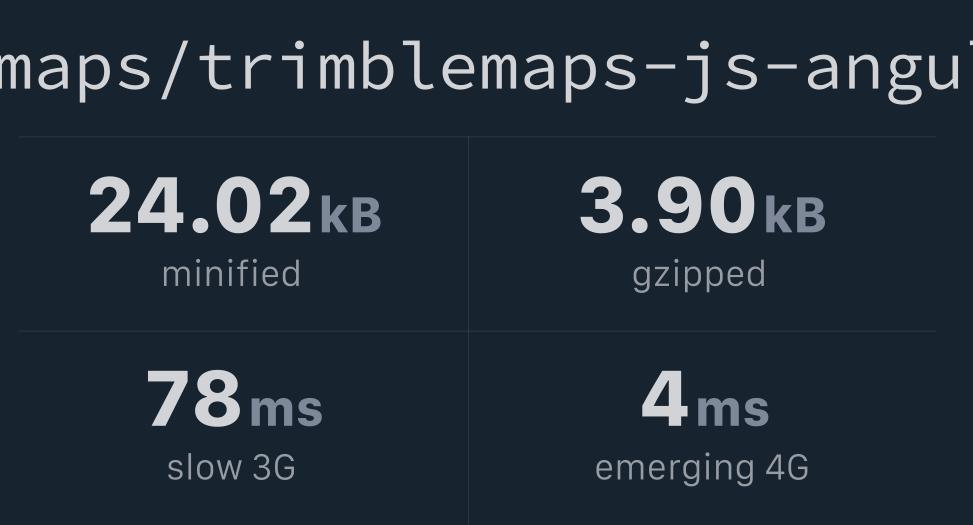 trimblemaps/trimblemapsjsangular Bundlephobia