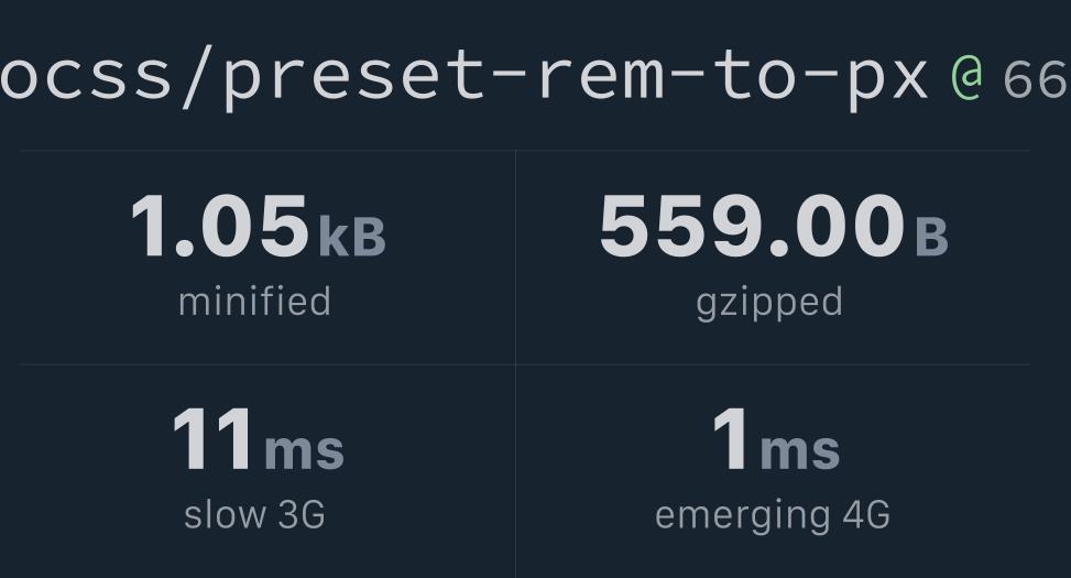 unocss-preset-rem-to-px-bundlephobia