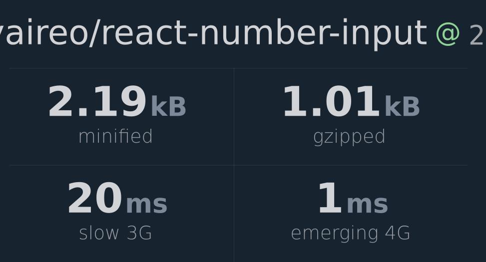 yaireo-react-number-input-bundlephobia