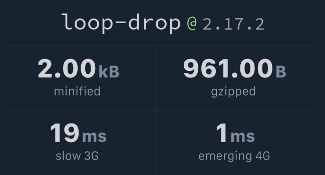 loop-drop v2.17.2 Bundlephobia