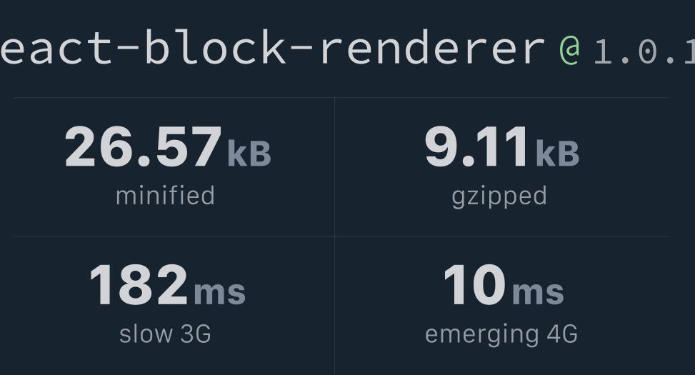 react-block-renderer Bundlephobia