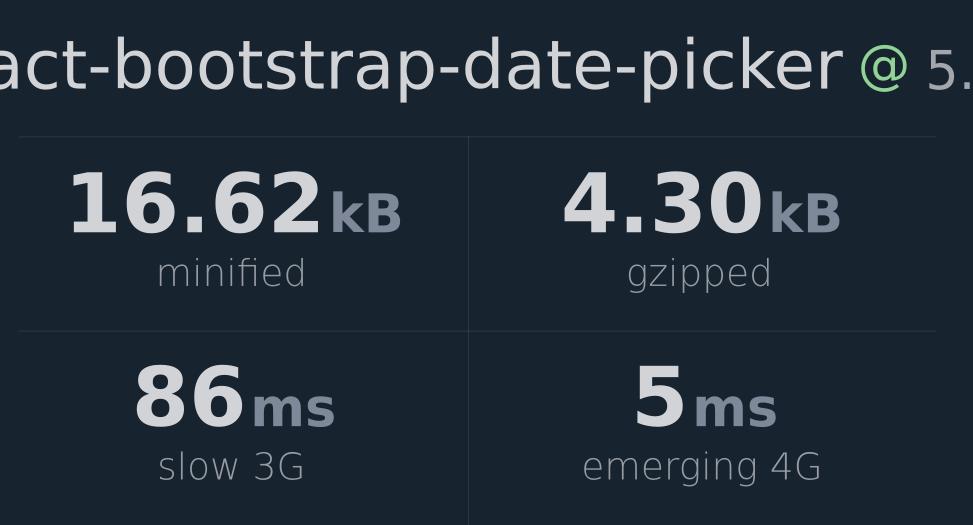 react-bootstrap-date-picker-bundlephobia