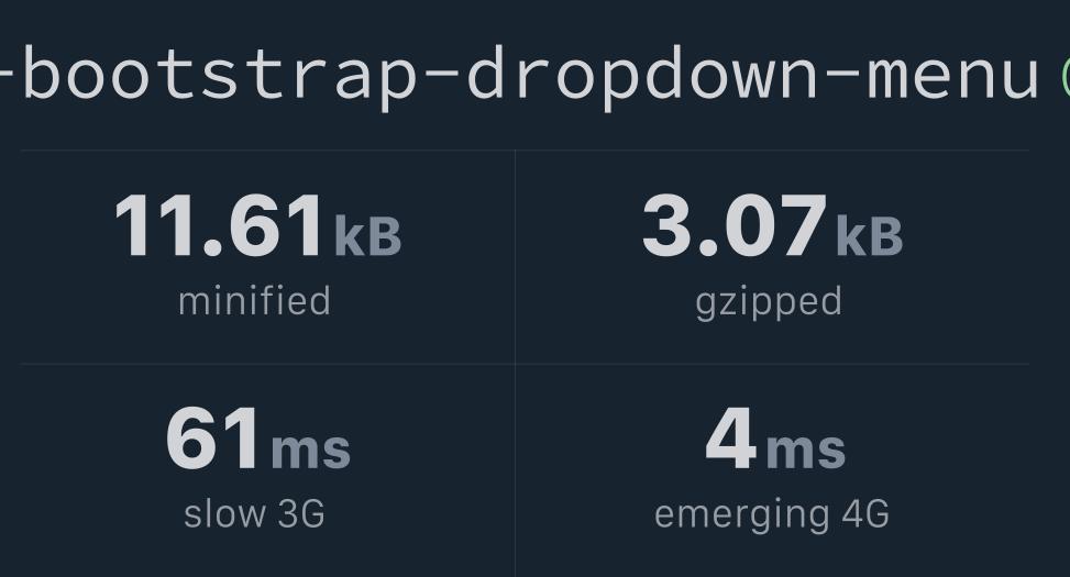 react-bootstrap-dropdown-menu-bundlephobia