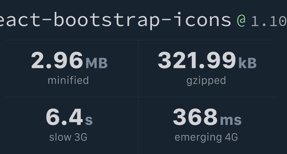 reactbootstrapicons v1.10.3 Bundlephobia
