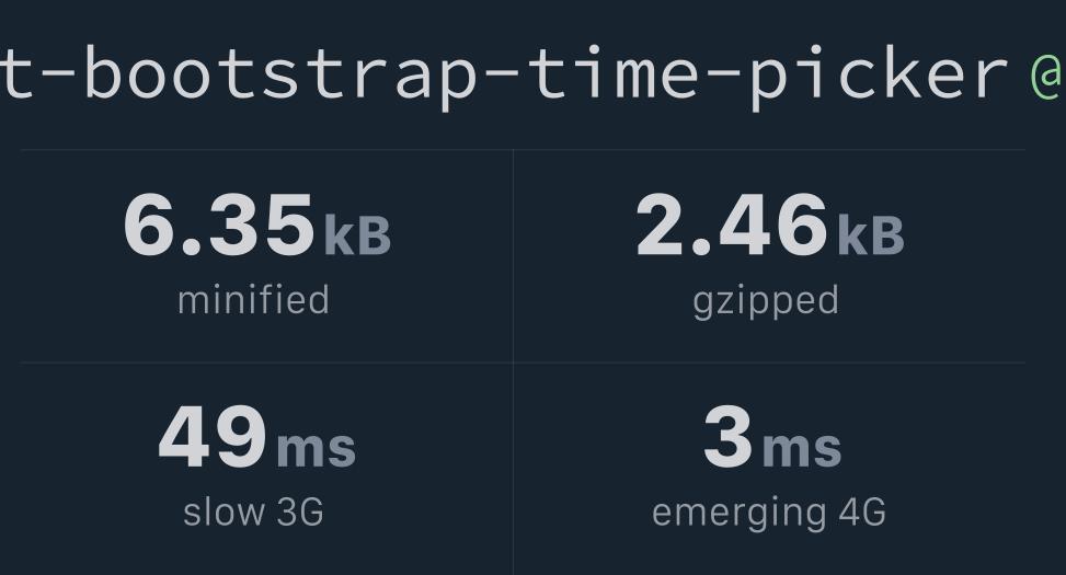 react-bootstrap-time-picker-bundlephobia