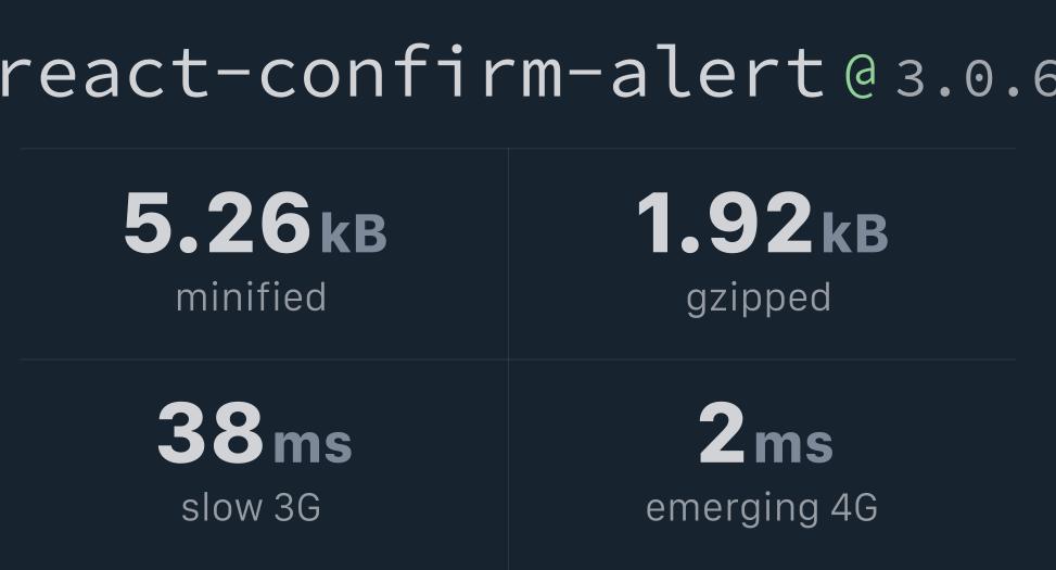 react-confirm-alert-bundlephobia