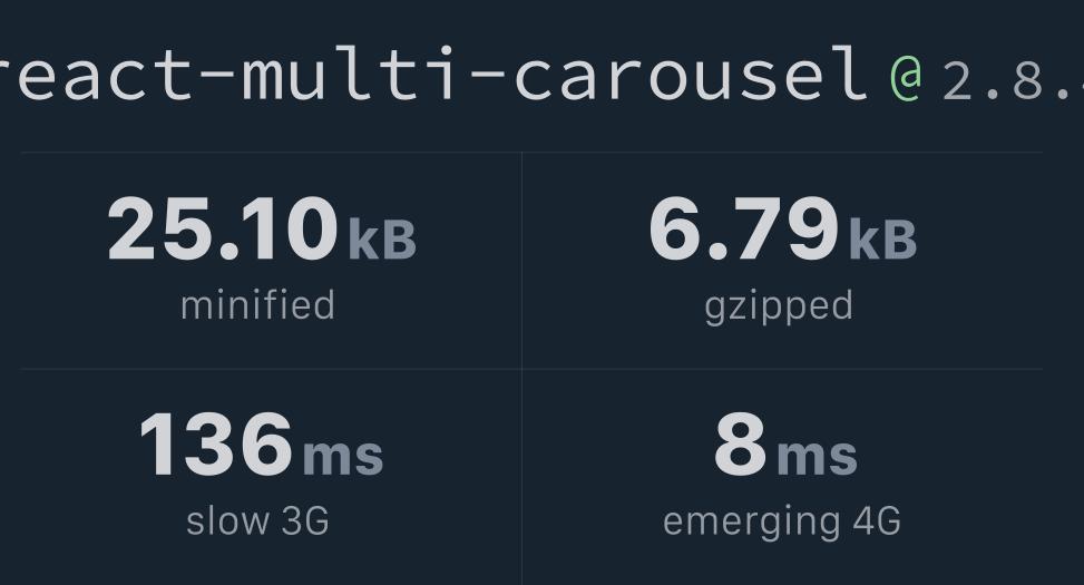 react-multi-carousel-v2-8-4-bundlephobia
