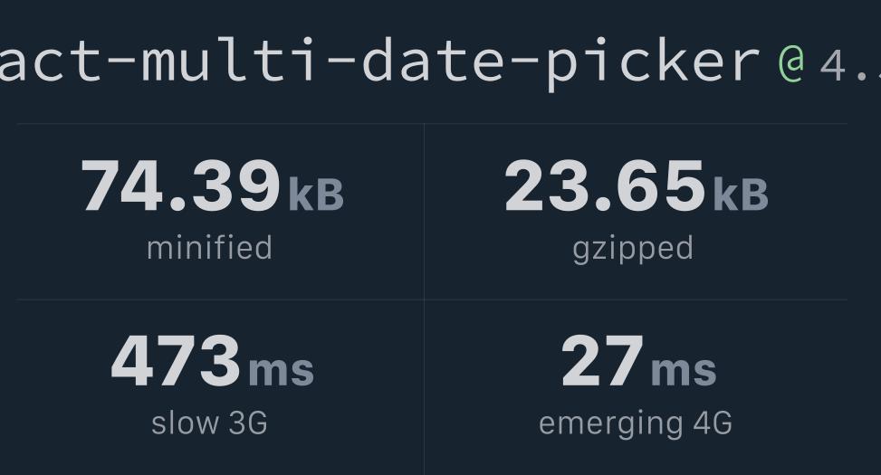 react-multi-date-picker-bundlephobia