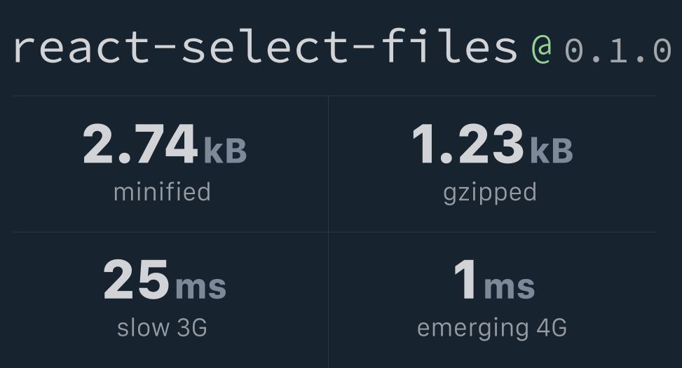 react-select-files-bundlephobia