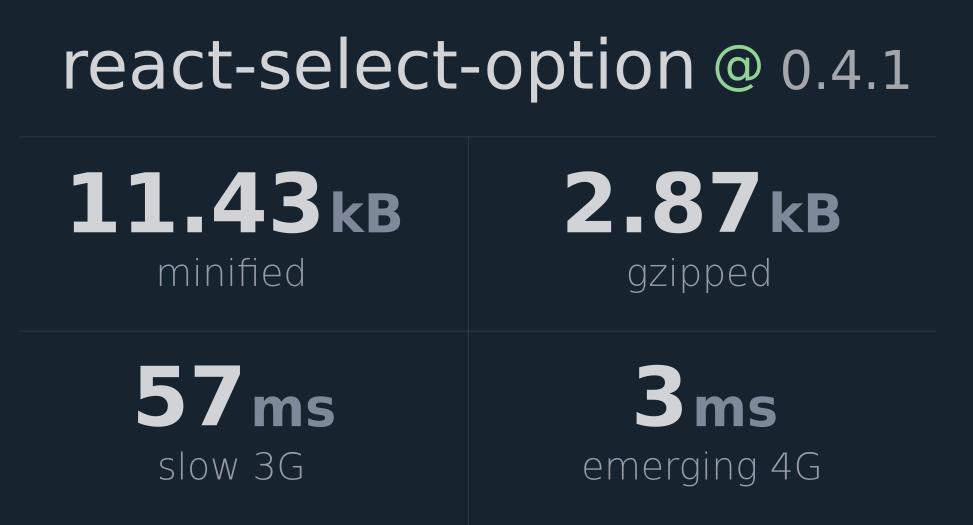 react-select-option-bundlephobia