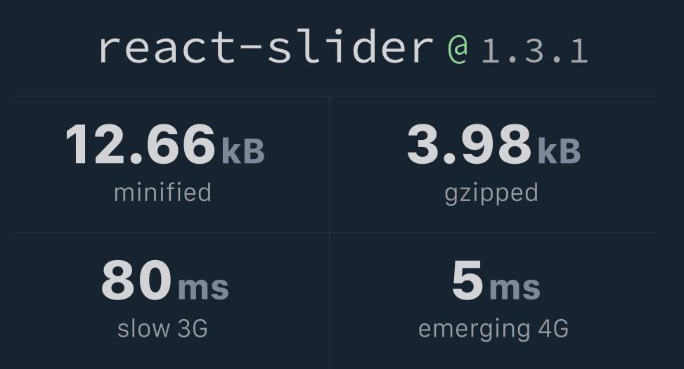 reactslider v1.3.1 Bundlephobia