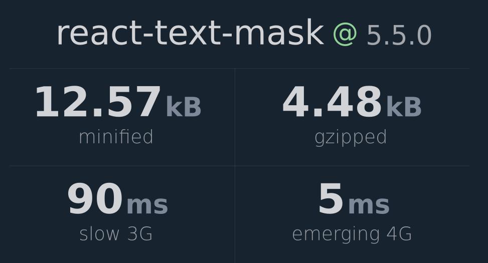 react-text-mask-bundlephobia